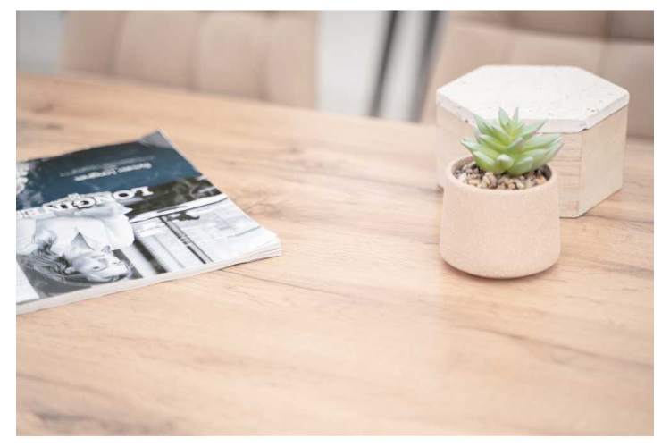 Тринити Лофт 120х60х75 25 мм дуб делано светлый / матовый белый Стол деревянный-7