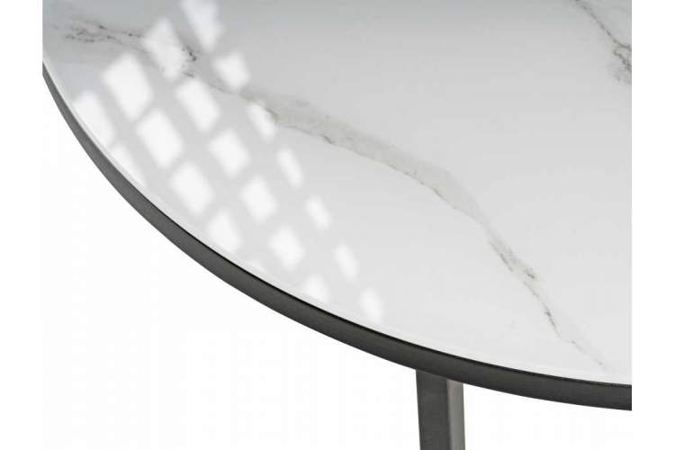 Журнальный стол Плумерия белый мрамор / черный-3