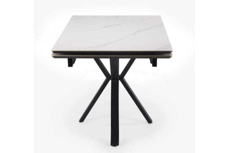 Керамический стол Старлайт 140(200)х80 snow alpin white / черный-2