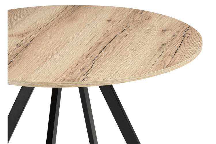 Стол деревянный Баргел 90х90х75 дуб делано / черный-2