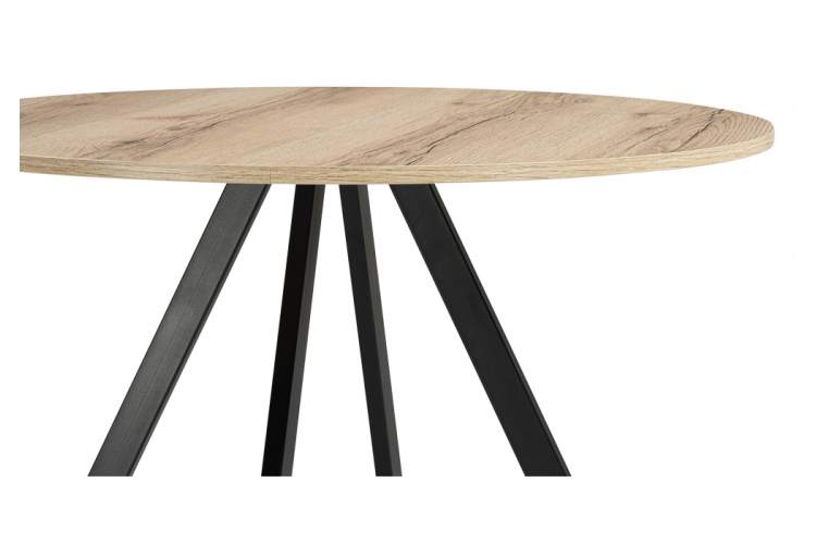 Стол деревянный Баргел 90х90х75 дуб делано / черный-3