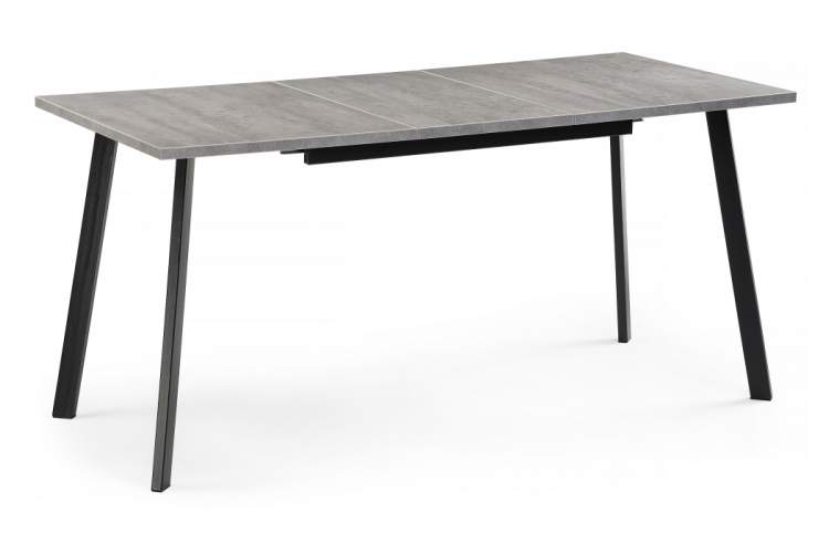 Стол деревянный раскладной Колон Лофт 120 25 мм бетон / черный матовый-2