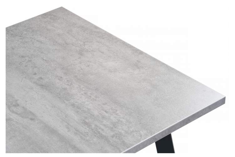 Стол деревянный раскладной Колон Лофт 120 25 мм бетон / черный матовый-9