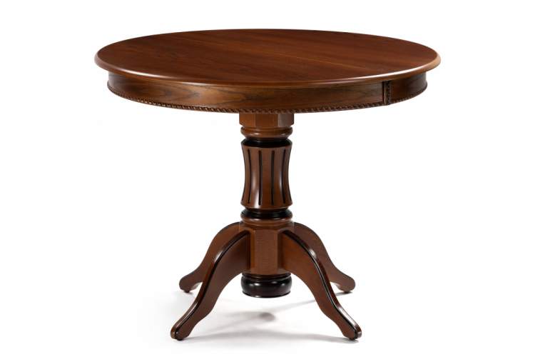 Стол деревянный Павия 100 орех с коричневой патиной