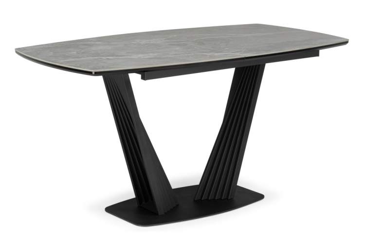 Керамический стол Вейл 140(180)х80 larka grey / черный