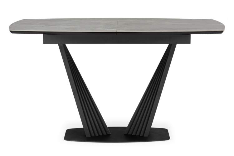 Керамический стол Вейл 140(180)х80 larka grey / черный-7