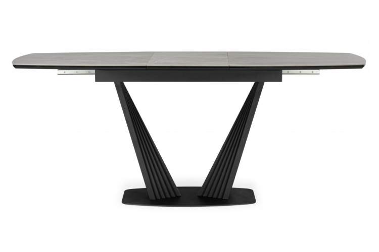 Керамический стол Вейл 140(180)х80 larka grey / черный-9