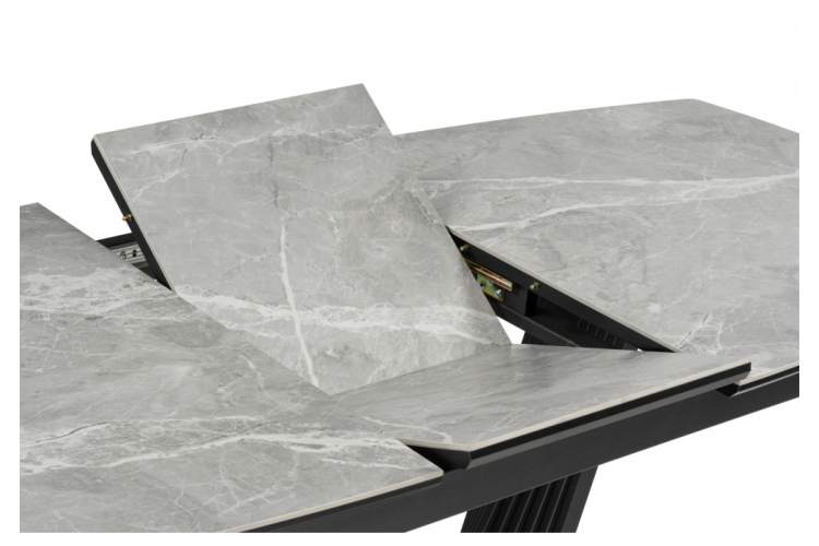 Керамический стол Вейл 140(180)х80 larka grey / черный-12
