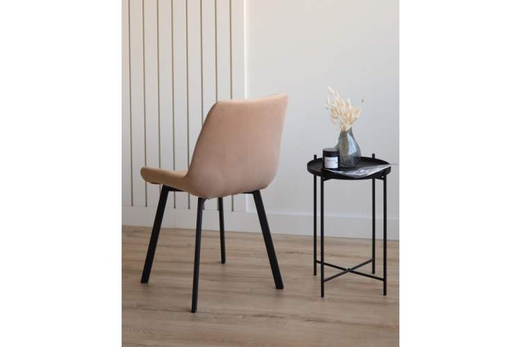 Стул на металлокаркасе Челси П бежевый (zd 210) / черный-8