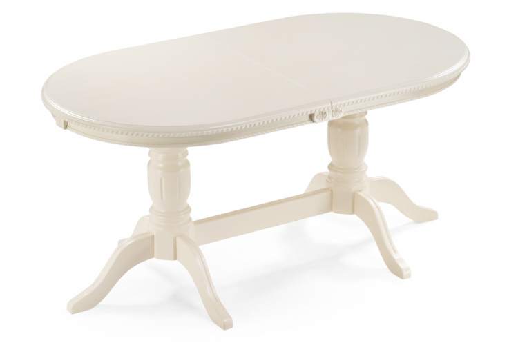 Стол деревянный Эвклаз овальный бежевый