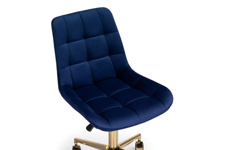 Офисное кресло Честер синий / золото-6