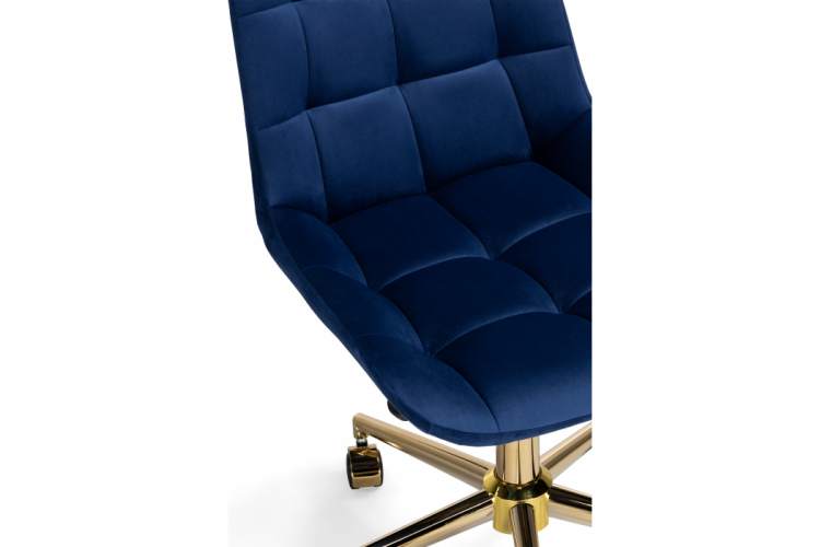 Офисное кресло Честер синий / золото-7