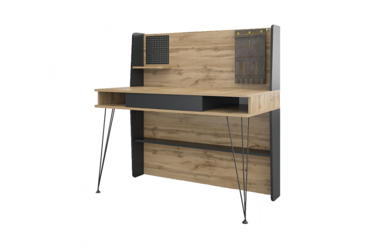 Компьютерный стол Нобира антрацит / дуб ирландский