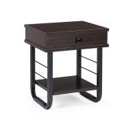 Тумба прикроватная Малгома черная / венге