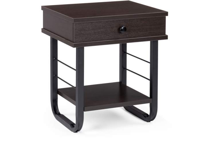 Тумба прикроватная Малгома черная / венге