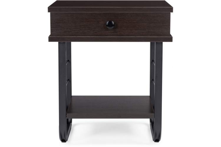 Тумба прикроватная Малгома черная / венге-2