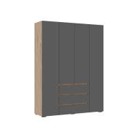 Шкаф Элла ШК 05 серый графит 0162 / дуб крафт золото