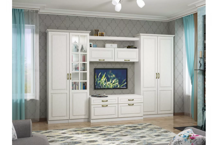 Шкаф Ливерпуль белый / ясень ваниль НМ-1012-100-3