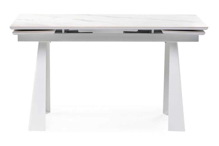 Обеденный стол Бэйнбрук 140х80х76 белый мрамор / белый-1