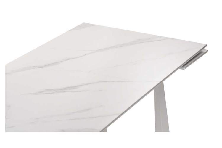 Обеденный стол Бэйнбрук 140х80х76 белый мрамор / белый-5