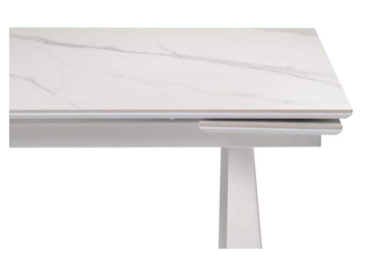 Обеденный стол Бэйнбрук 140х80х76 белый мрамор / белый-6