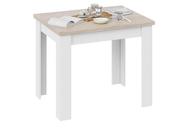 Стол деревянный Промо Тип 3 белый / дуб сонома светлый-3