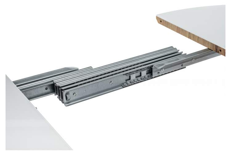 Стол стеклянный Семвэлл белый / дуб монтана-11