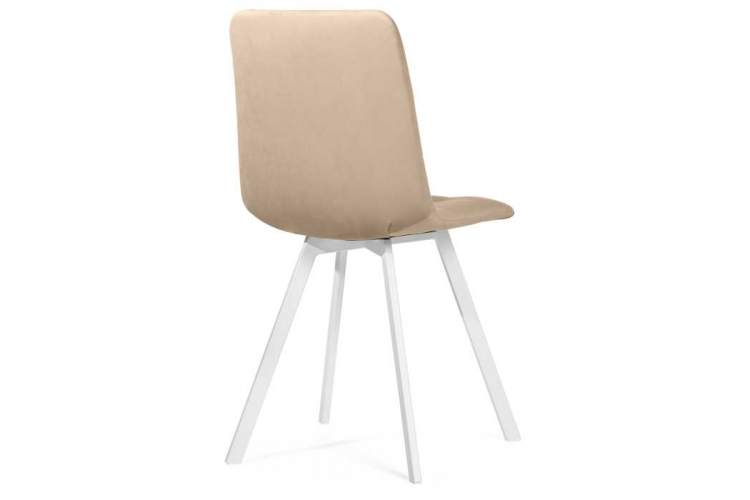 Стул на металлокаркасе Чилли бежевый / белый-3