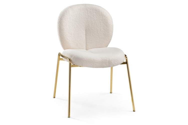 Стул на металлокаркасе Kalipso 1 white / gold