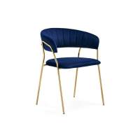 Стул Стул на металлокаркасе Kamelia 1 dark blue / gold Стул Стул на металлокаркасе Kamelia 1 dark blue / gold