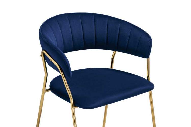 Стул на металлокаркасе Kamelia 1 dark blue / gold-4