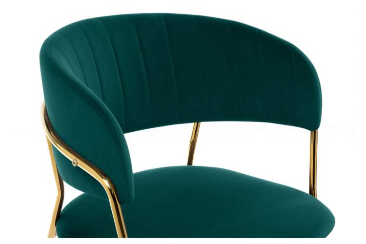 Стул на металлокаркасе Kamelia зеленый / золото-8