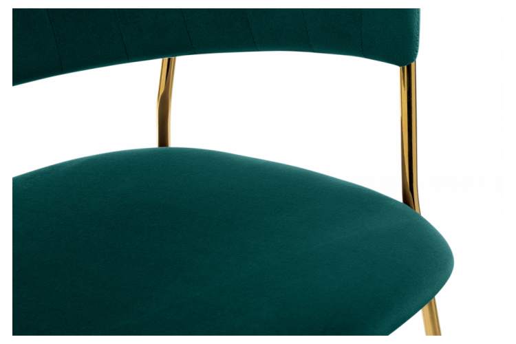 Стул на металлокаркасе Kamelia зеленый / золото-9