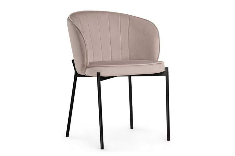 Нейл латте / черный Стул на металлокаркасе