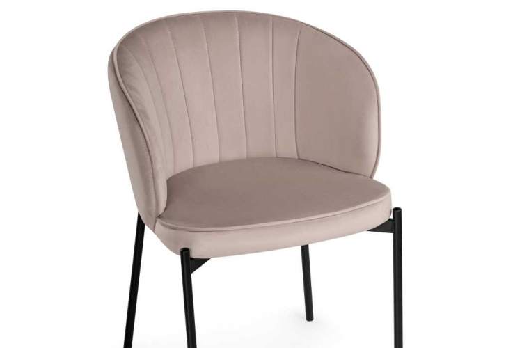 Нейл латте / черный Стул на металлокаркасе-4