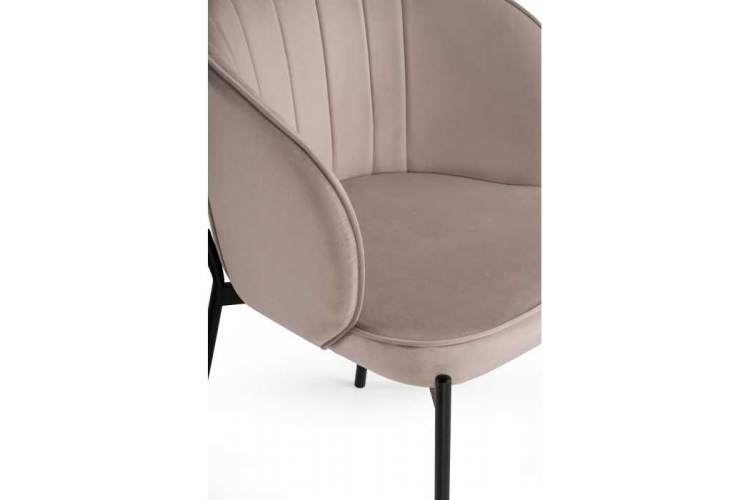 Нейл латте / черный Стул на металлокаркасе-5