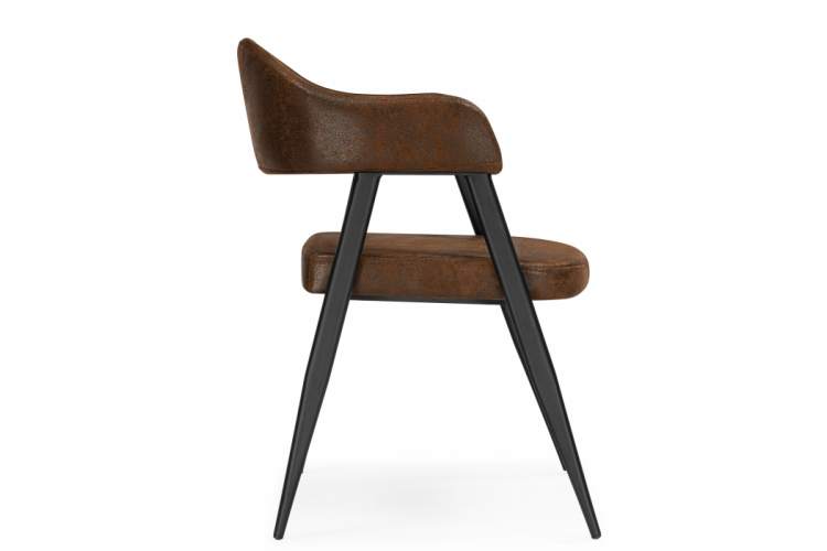 Стул на металлокаркасе Twin brown / black-9