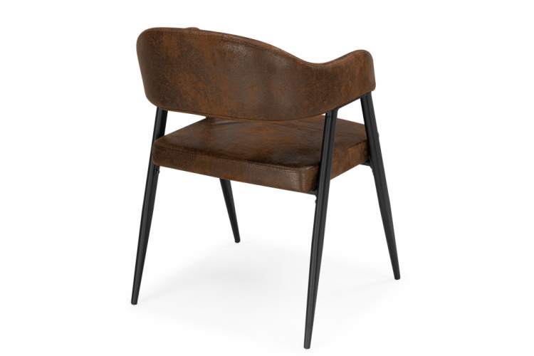 Стул на металлокаркасе Twin brown / black-10