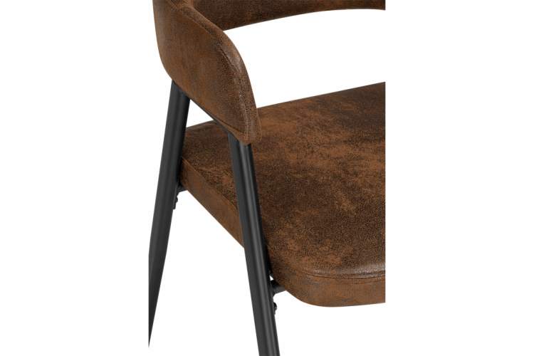 Стул на металлокаркасе Twin brown / black-12