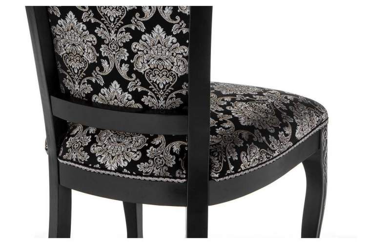 Стул деревянный Клето патина серебро / черный-4