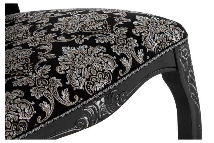 Стул деревянный Клето патина серебро / черный-8