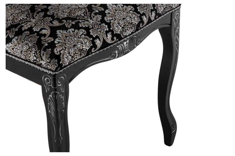 Стул деревянный Клето патина серебро / черный-9