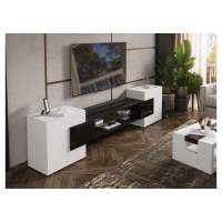 ТВ-тумба Лисмор белый / черный глянец