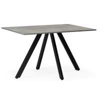 Стол деревянный Райн 116(160)x77 раздвижной цемент / черный