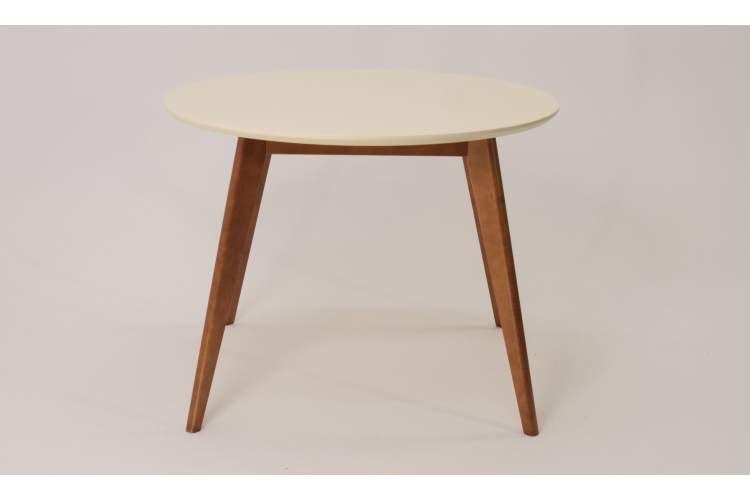 Стол Сканди К 100 орех/слоновая кость со стульями Франк орех велюр коричневый-4