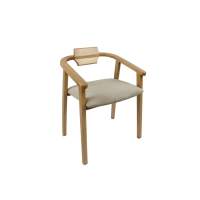 Стул-кресло Челси ПМ, Натуральное дерево/Бежевый