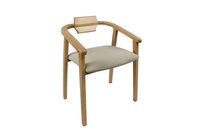 Стул-кресло Челси ПМ, Натуральное дерево/Бежевый