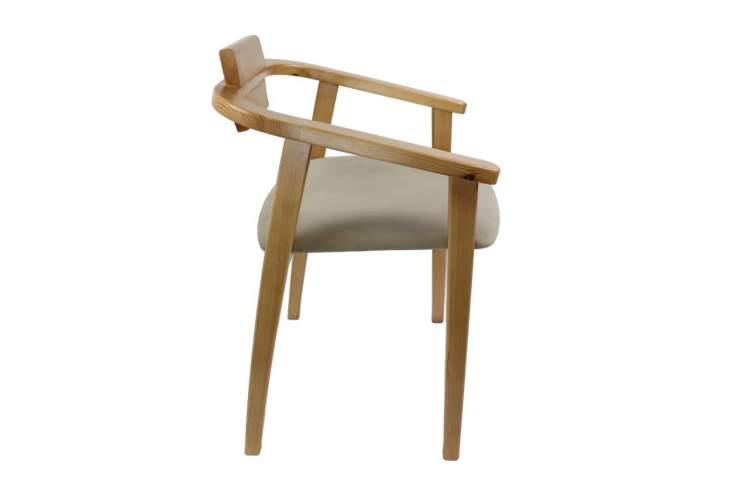 Стул-кресло Челси ПМ, Натуральное дерево/Бежевый-3