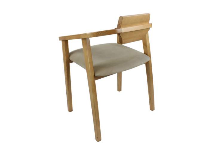 Стул-кресло Челси ПМ, Натуральное дерево/Бежевый-1