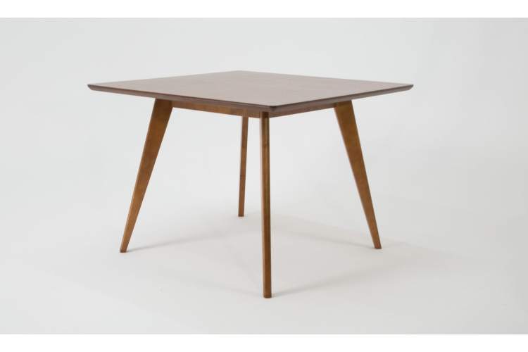 Стол Сканди М 100 орех со стульями Франк орех велюр коричневый-3